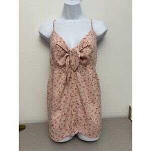 Zenobia Women's Pink Floral‎ Blouse, Smocked Back, Adjustable Straps, Plus 2XL